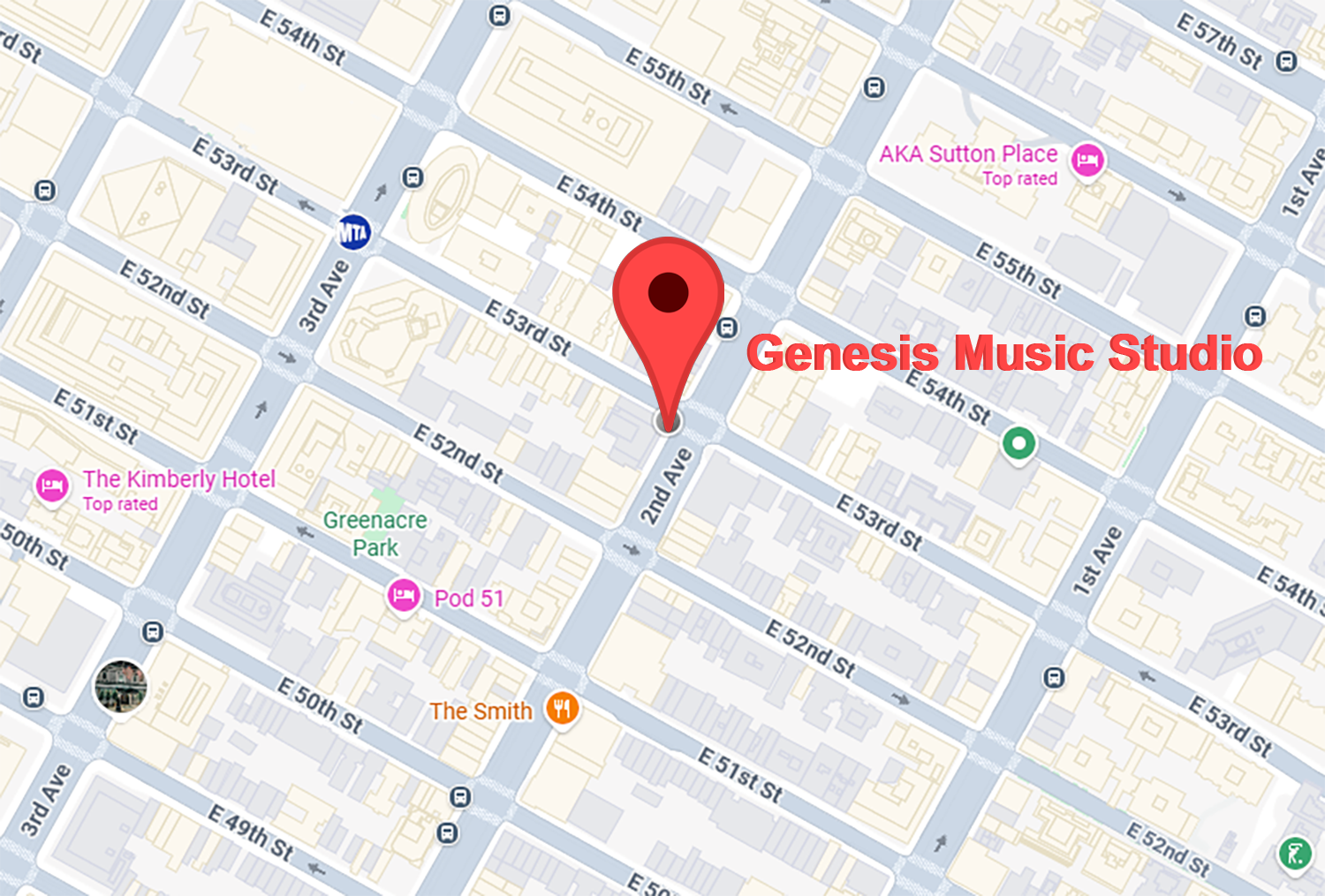 Location of Genesis Music Studio